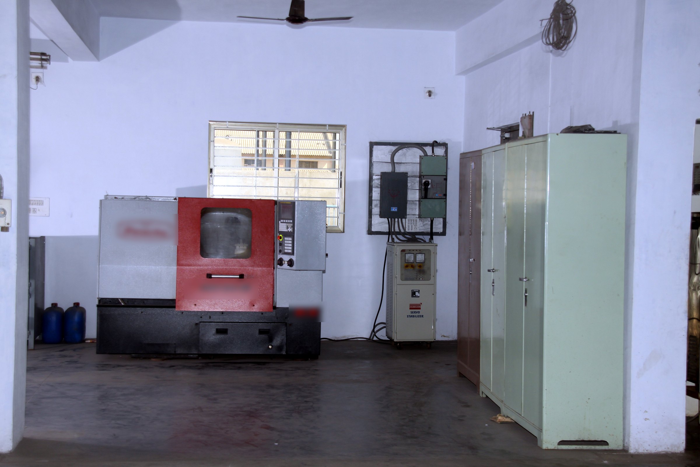 CNC turning centre in the machine shop